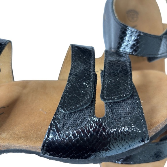 Vionic Valencia Orthaheel Comfort Sandals Size 9 EU 40 Black Croc Embossed - Picture 9 of 15